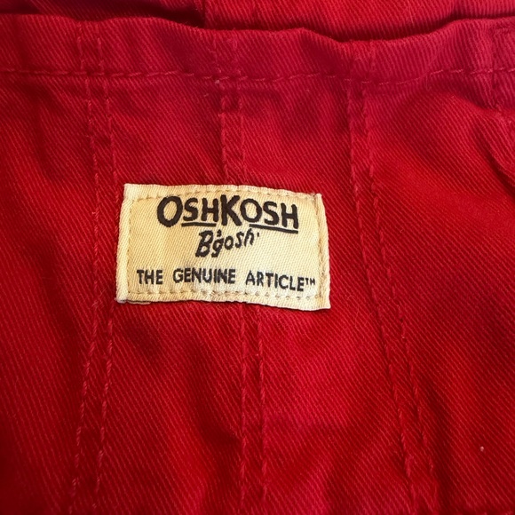 Vintage Oshkosh Vestbak Red Shortalls Short Overalls Romper
Eyelet Lace Trim 2T - Picture 3 of 5